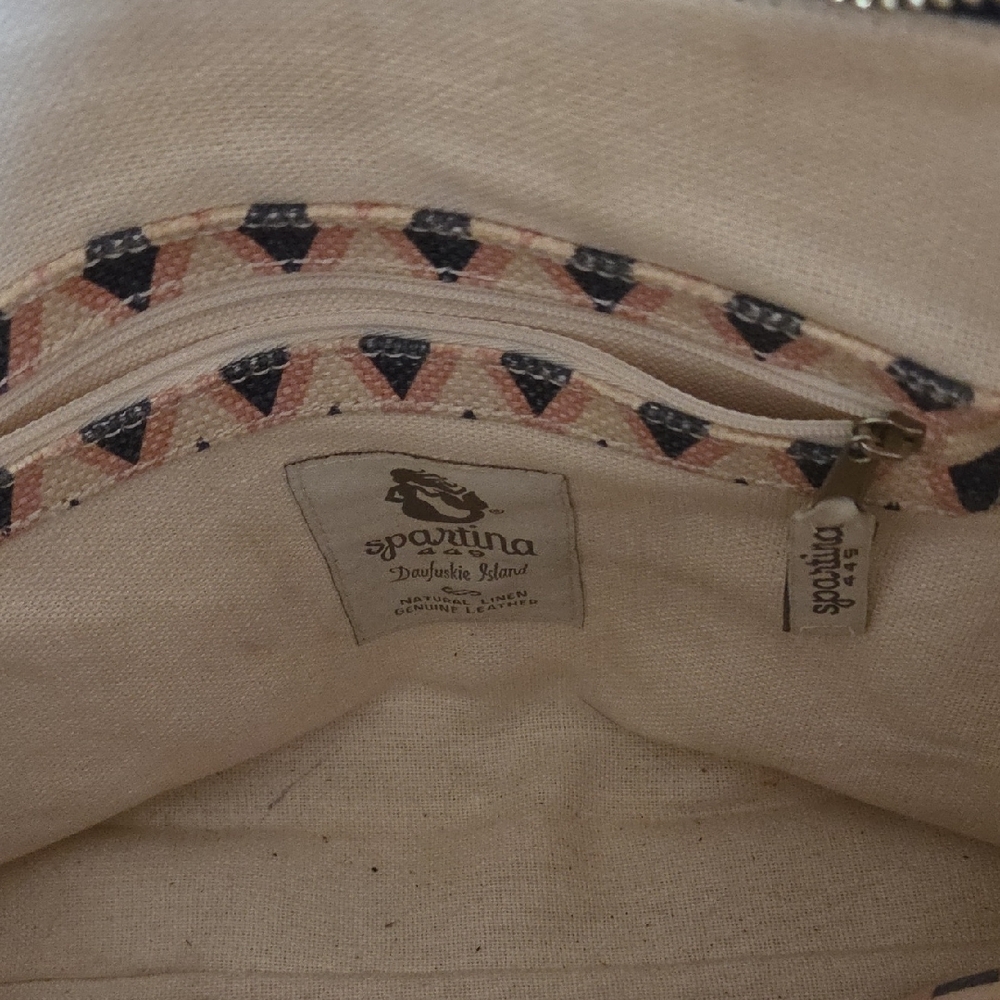 Spartina 449 Pink and Tan Diamond Shoulder Bag - Picture 3 of 3
